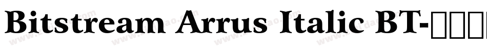 Bitstream Arrus Italic BT字体转换